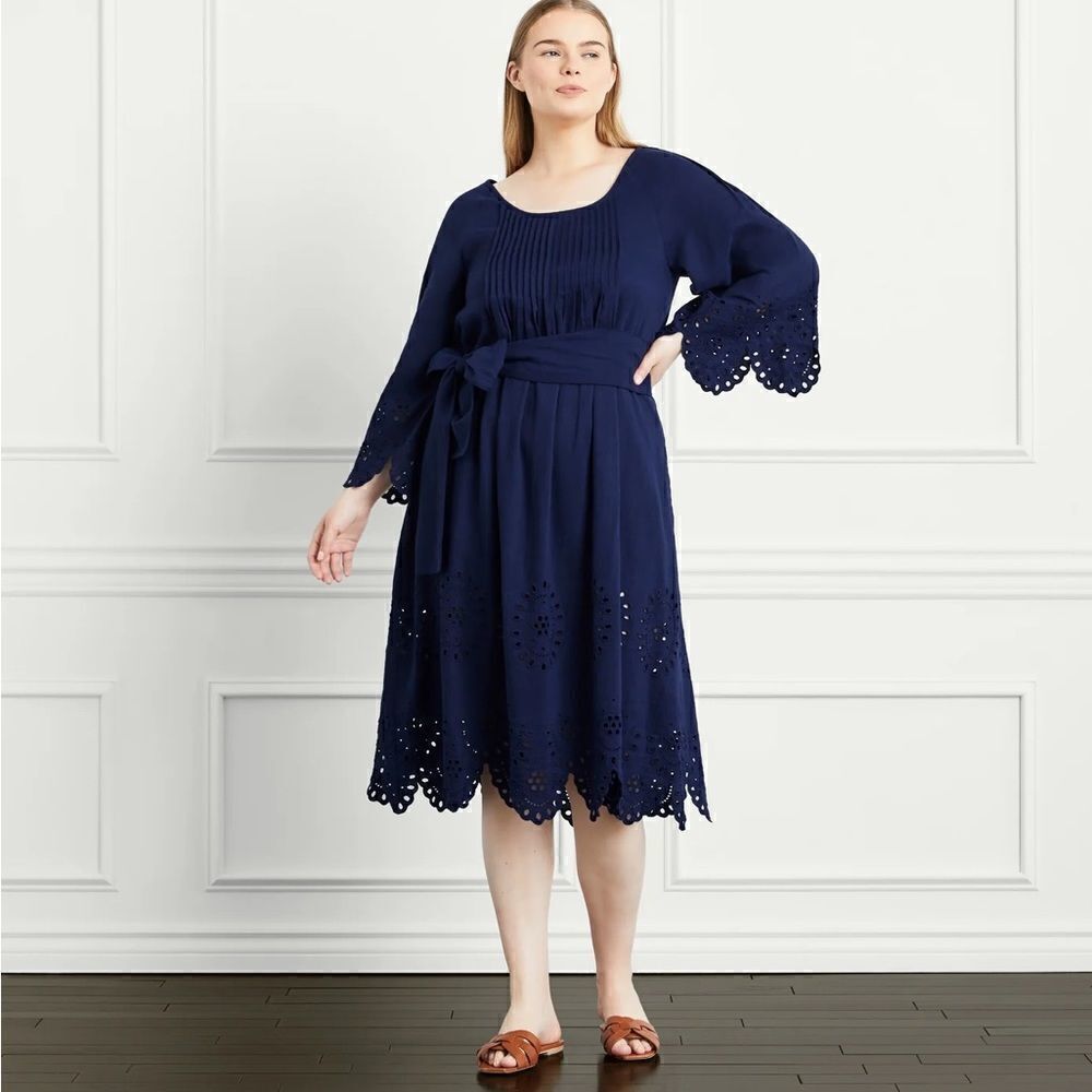 Hill House Linen Cora Midi Dress NWT - Picture 3 of 12